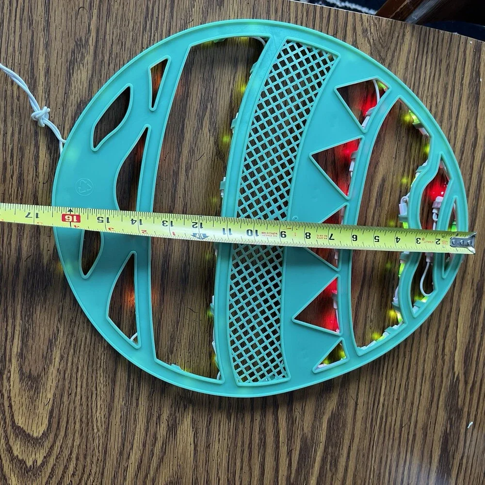 VTG 16” Easter Egg Lighted Plastic Window Hanging Pink Green 80s 90s Decoration